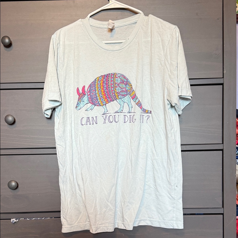 Graphic T-Shirt with Armadillo Design